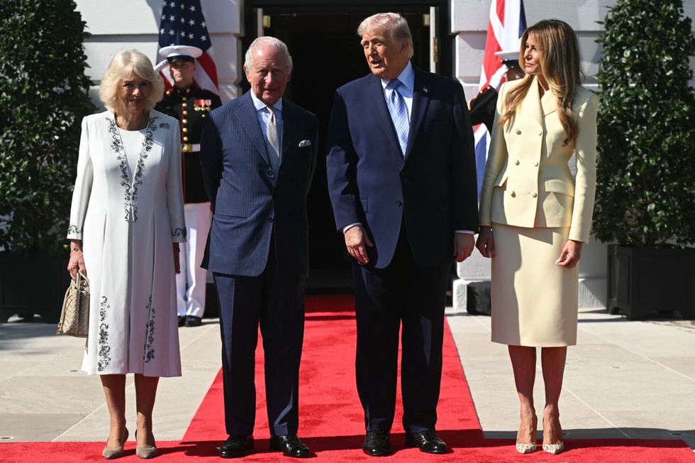 Donald Trump breaks royal protocol immediately after meeting King ...