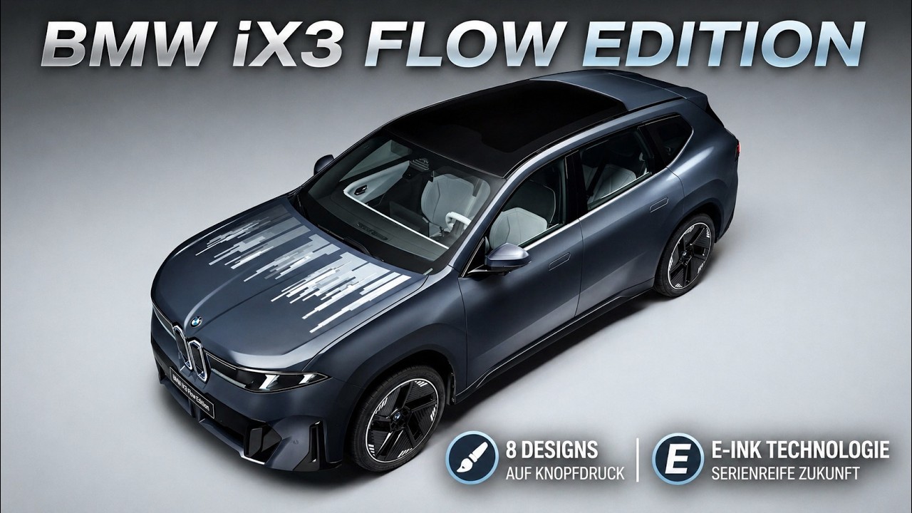 BMW iX3 Flow Edition: E-Ink Lack revolutioniert das Fahrzeugdesign
