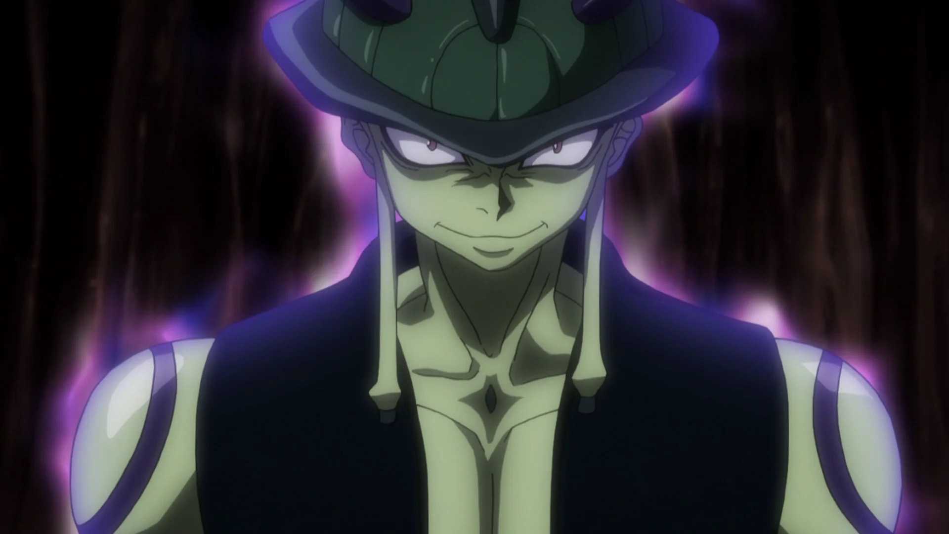 Meruem smirks and glows with power in Hunter x Hunter
