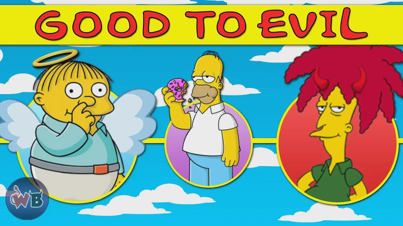The Simpsons characters: Good to evil