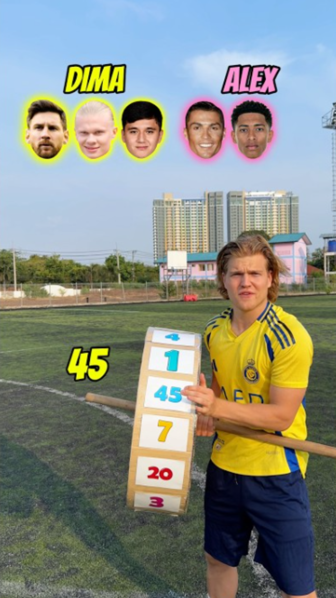 Who wins: numbers vs random football team building test