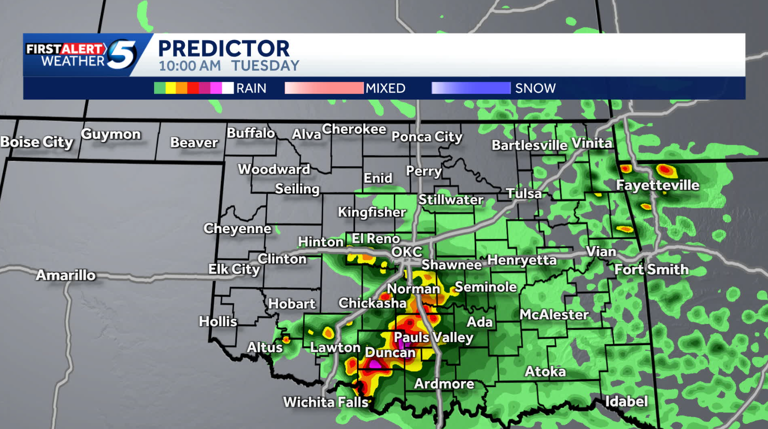 Hour-by-hour forecast: When will Oklahoma see storms with hail and ...