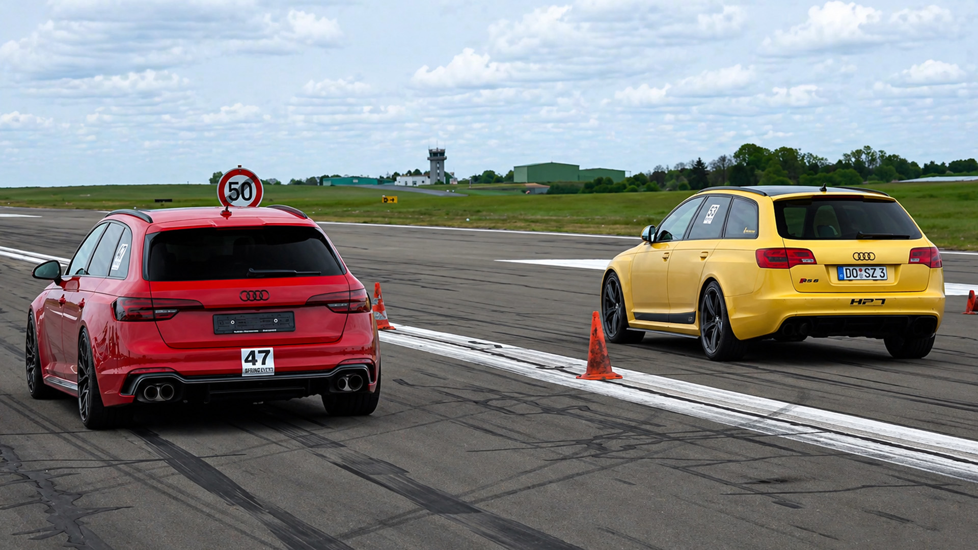 Smaller Audi RS4 takes on powerful RS6 in straight line