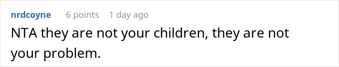A comment reads: NTA they are not your children, they are not your problem. A teen's right to move out.
