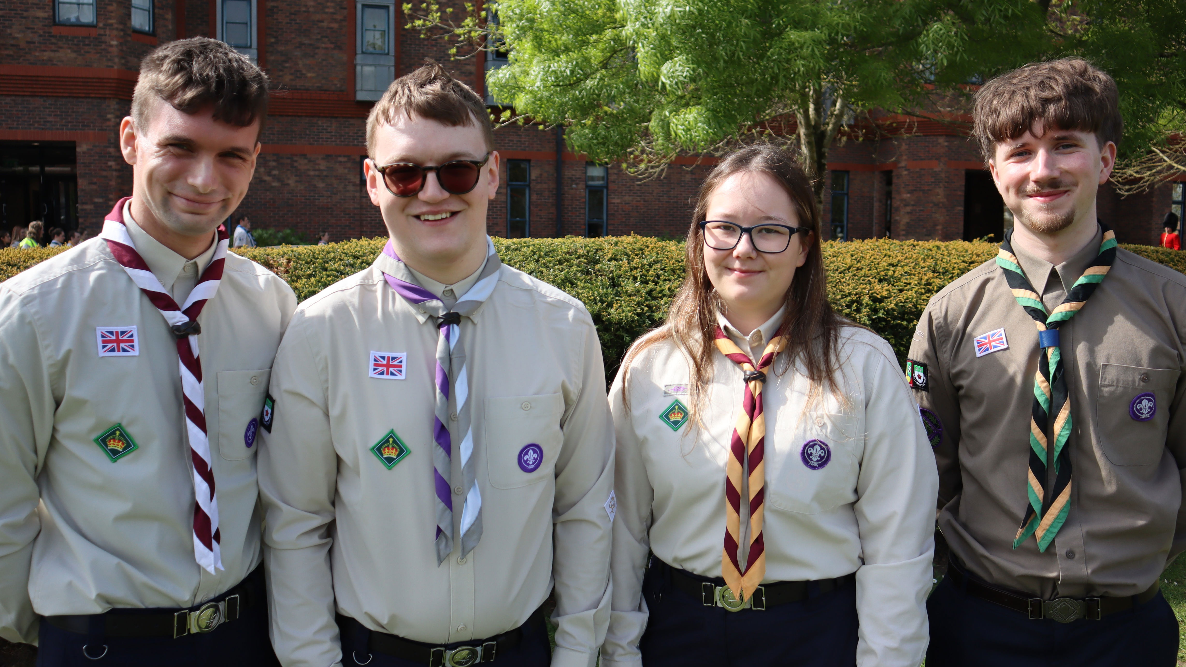 Chief Scout, Dwayne Fields congratulates Charlotte Mantle from Rushden ...