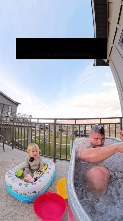 Come make a DIY ice bath with a toddler