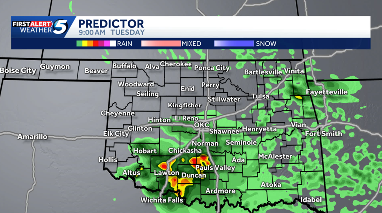 Hour-by-hour forecast: When will Oklahoma see storms with hail and ...