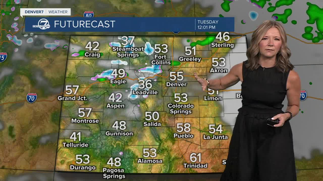 More rain on the plains and snow across the Colorado high country