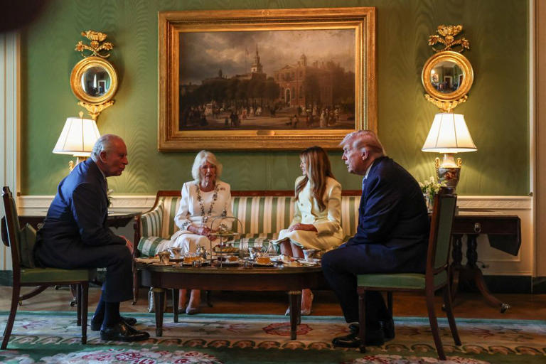 Donald Trump and King sit down for tea as president to discuss 'everything'