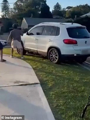 Wild moment teenager on an e-bike is allegedly run over by driver ...