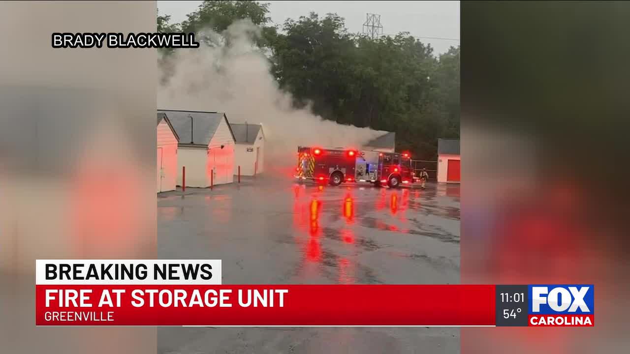 Lightning strike causes fire at Greenville County storage facility