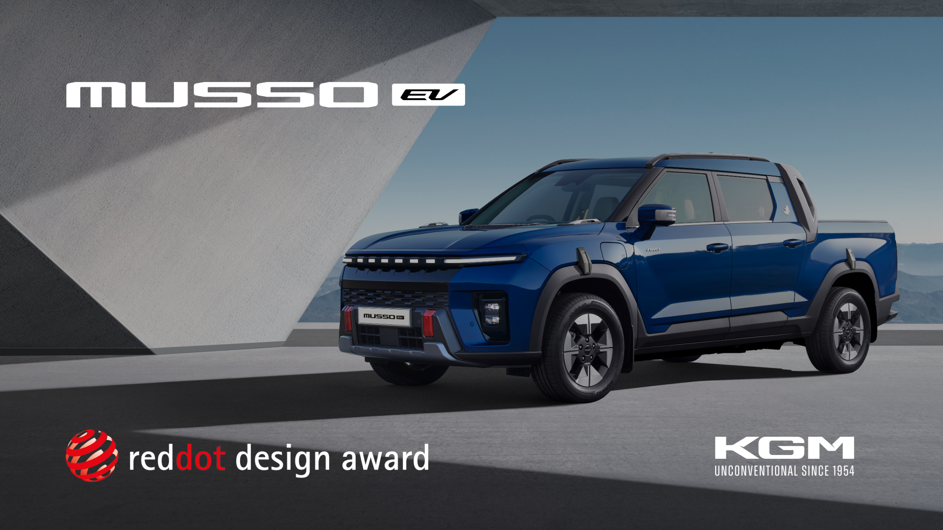 The all-new KGM Musso EV secures prestigious Red Dot Design Award 2026