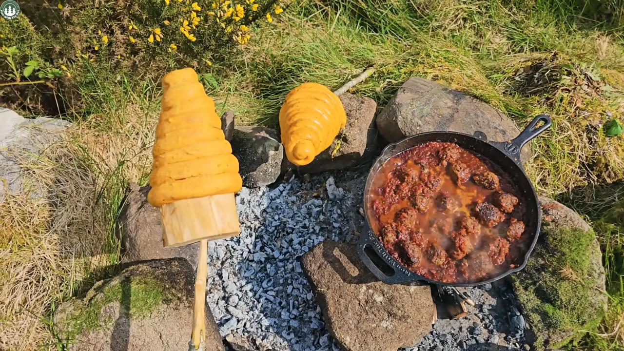 Watch how campfire cooking comes alive deep in the forest