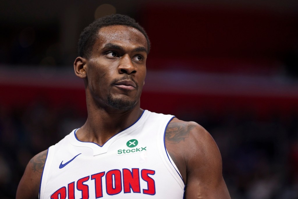 Detroit Pistons star Jalen Duren against Brooklyn Nets during regular season
