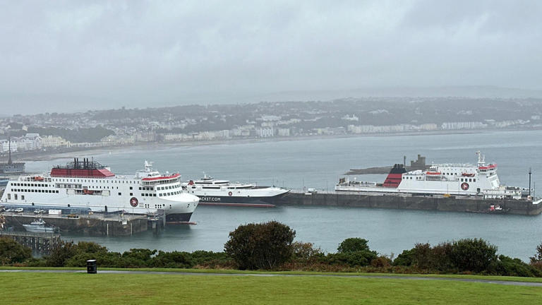 The Isle of Man Steam Packet Company currently has three passenger ferries and one back-up freight vessel that use Douglas Harbour