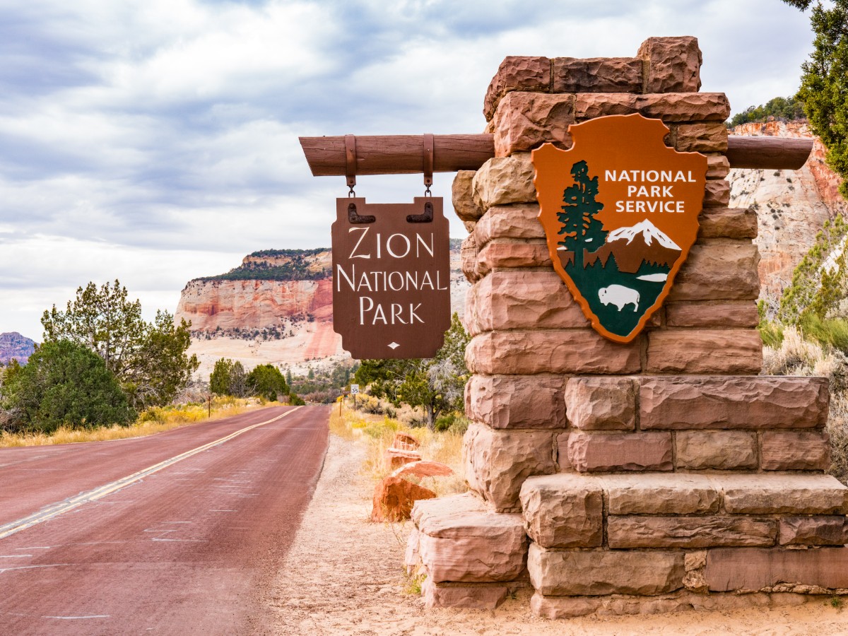 Zion National Park Entrance Sign