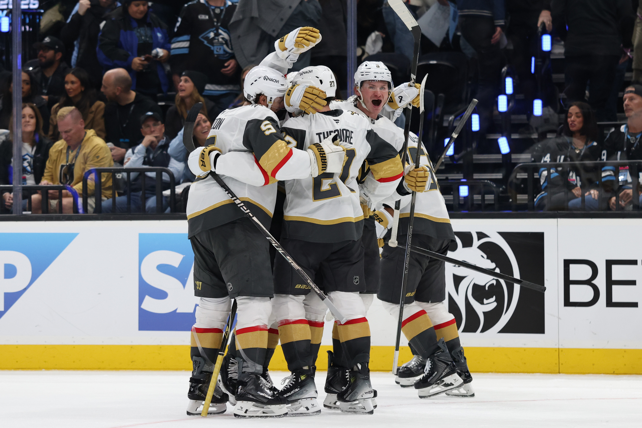 Golden Knights rally past Mammoth in OT, avoid 3-1 hole