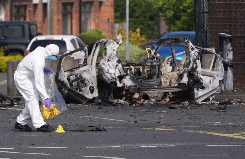 Man (66) arrested over car bomb attack outside Belfast police station