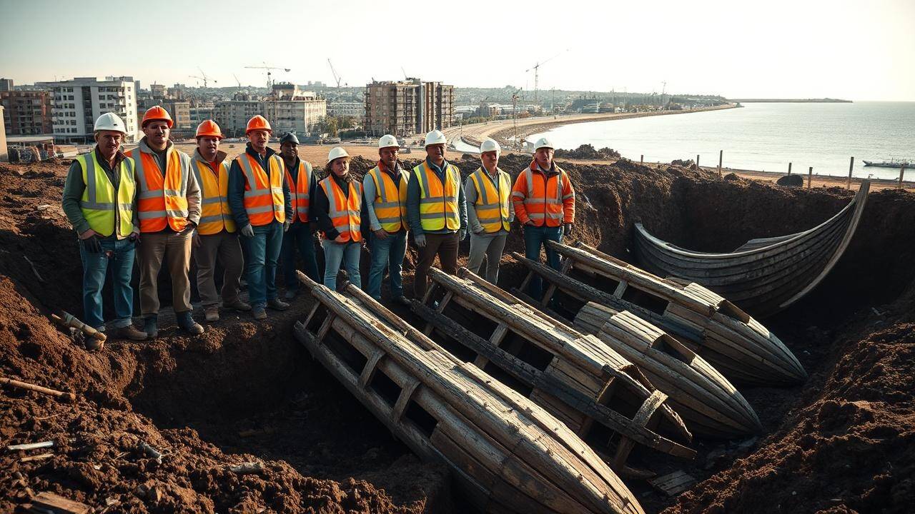 In 2024, Swedish builders digging a tunnel spotted weathered timber in ...