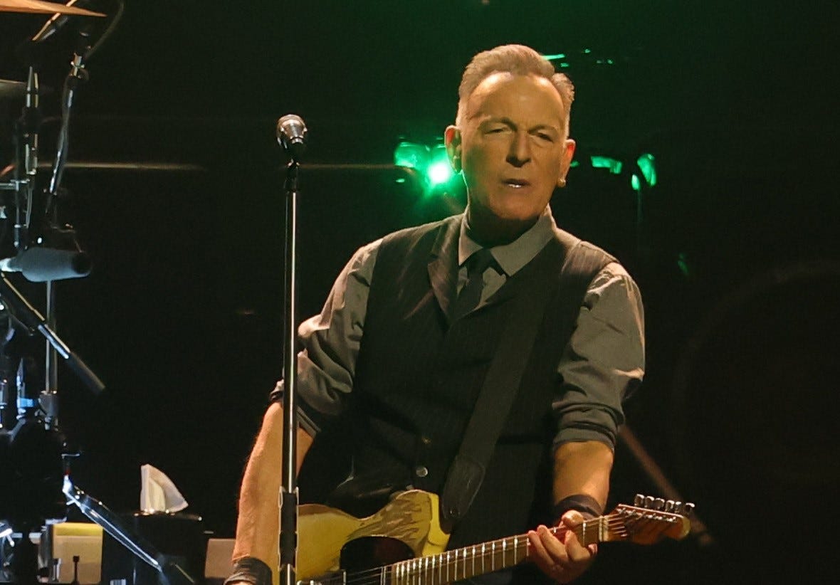 Bruce Springsteen and The E Street Band perform at The Kia Forum on April 07, 2026 in Inglewood, California.