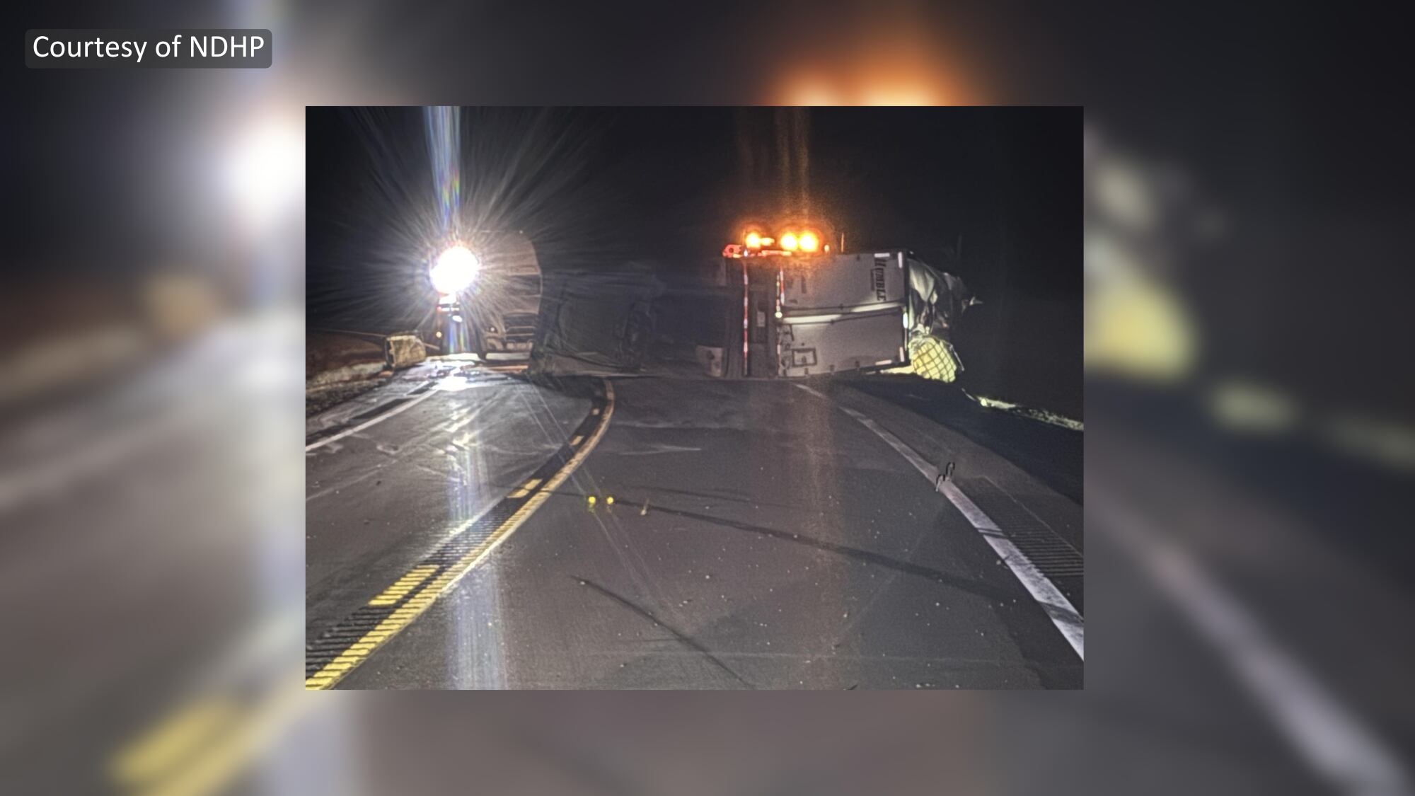 Highway 14 road closure due to hazmat spill