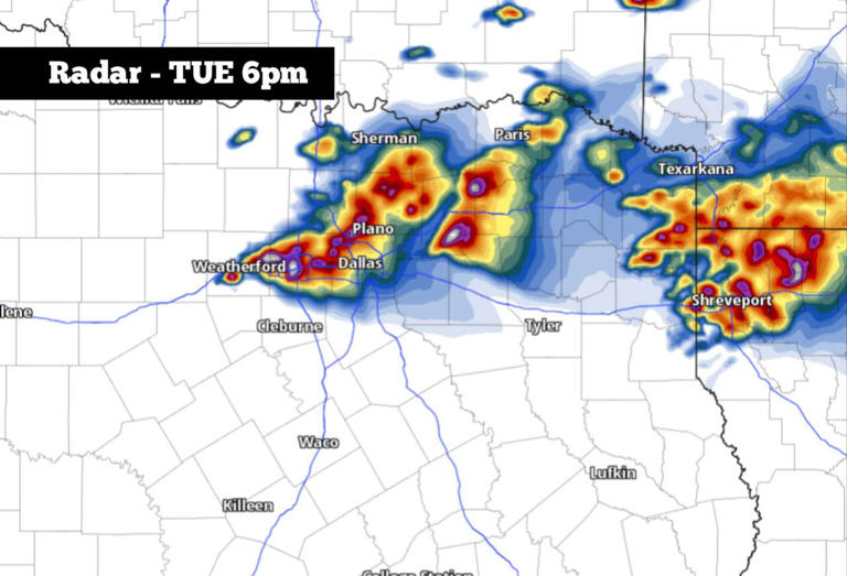 Giant hail, tornado threat rising across parts of Texas on Tuesday ...