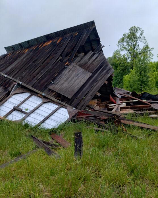Barn in Beaver Dam knocked down by storms