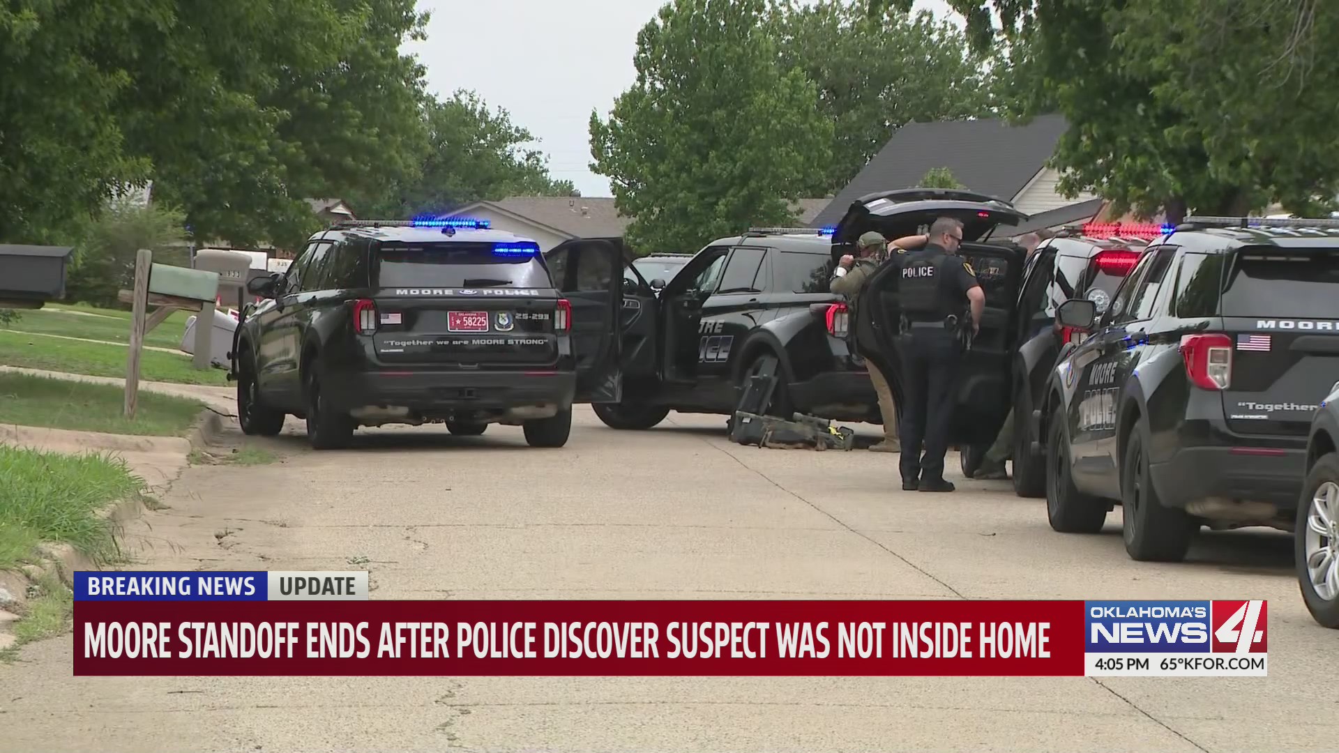 Moore standoff ends after police discover suspect was not inside home