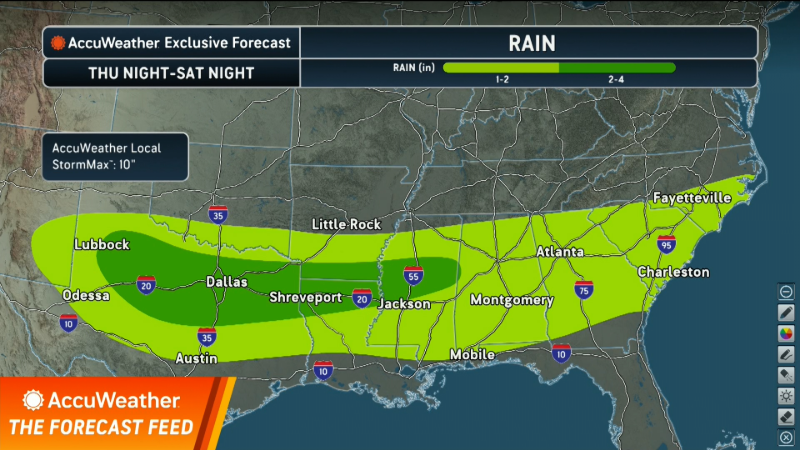 Thunderstorms on the way to the Southeast could be good news for drought