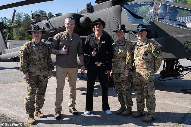 Hegseth joins Kid Rock for ride in Army helicopters weeks after fly-by ...