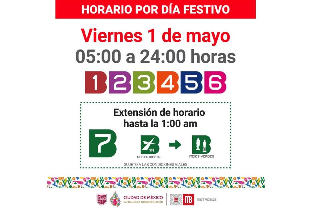 ¡Que no se te pase! Metro CDMX cambia de horario este 1 de mayo: Así ...