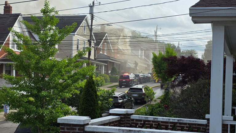 Officials: 2 hospitalized after massive house fire in Newport