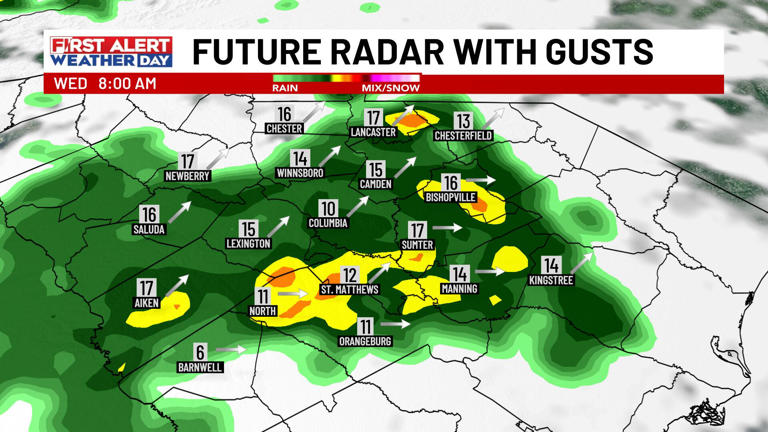 First alert weather days: Wednesday morning downpours, heavy rain on ...
