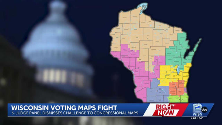 Another 3-judge panel dismisses challenge to Wisconsin's congressional maps