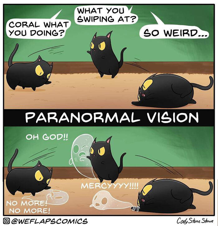 20 comics that show what living with a cat is really like