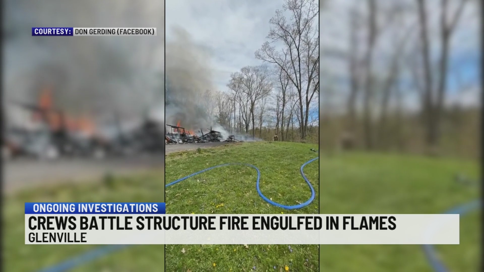 Crews battle fire in Glenville