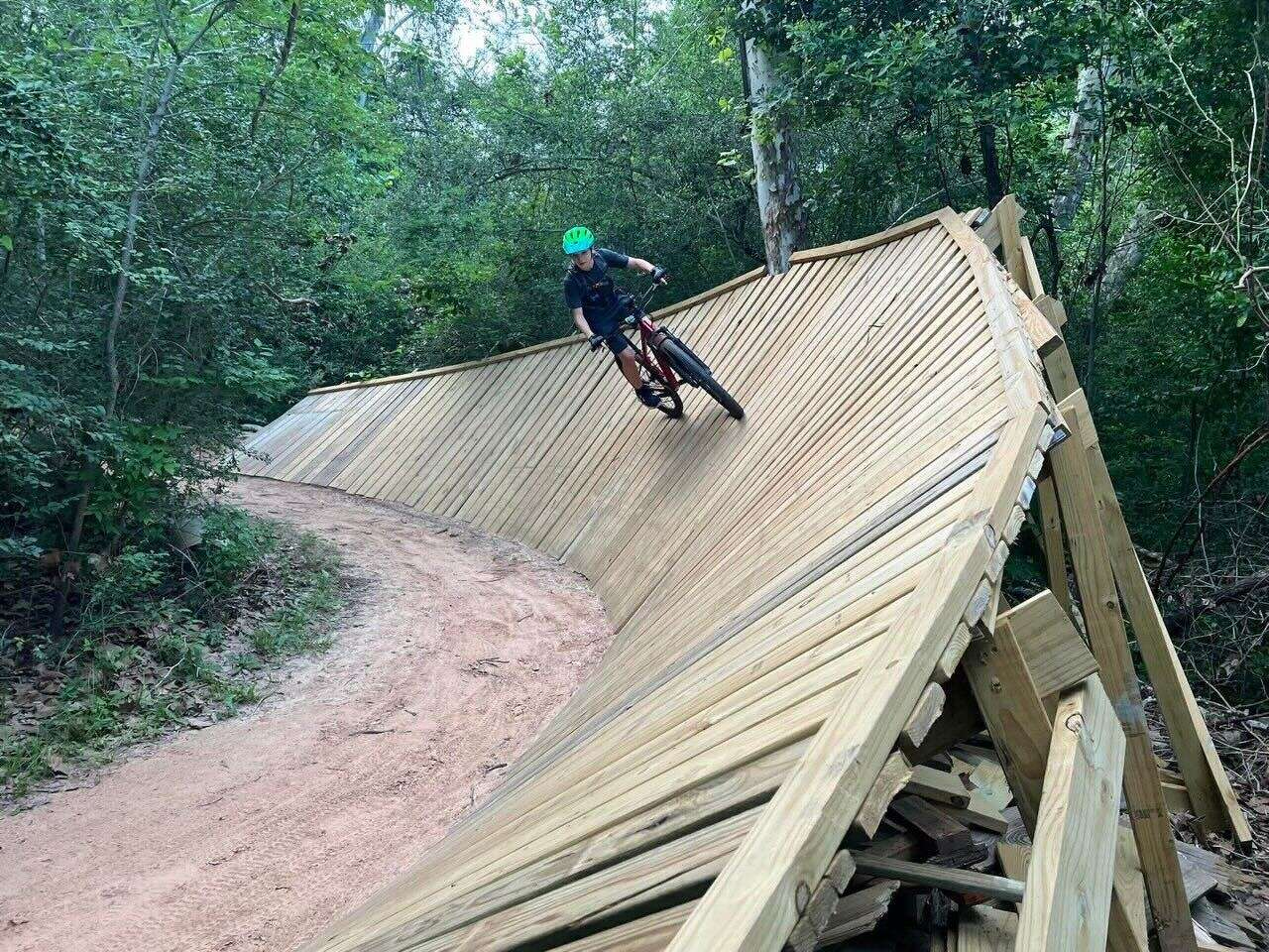 Beloved bike features on Houston trails face teardown, rattling riders