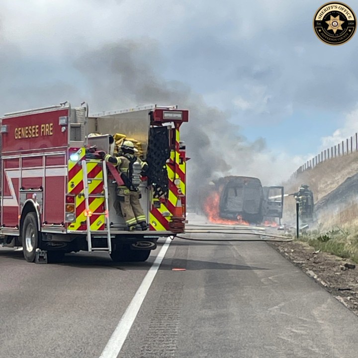 I-70 reopen following van fire in Jefferson County