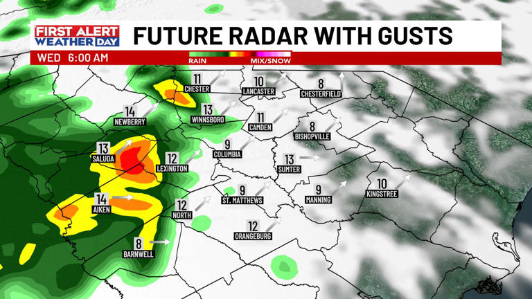 First alert weather days: Wednesday morning downpours, heavy rain on ...