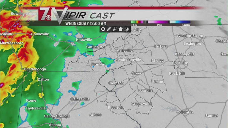More heavy rain expected in Upstate early Wednesday morning