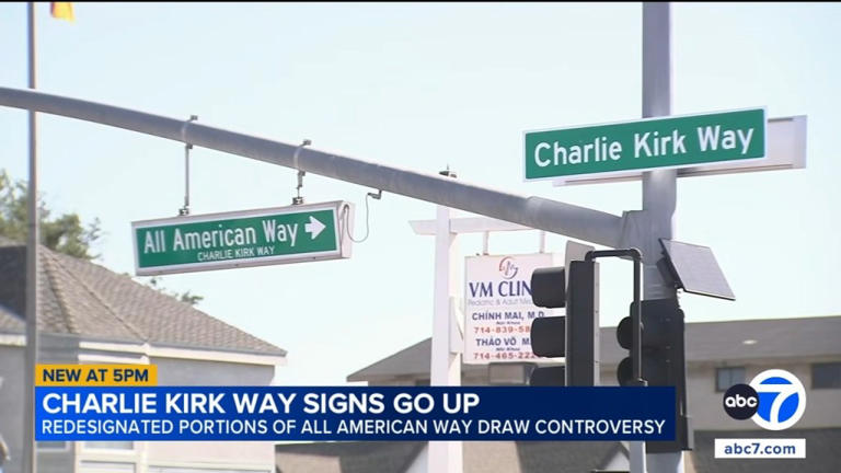 Liberals freak out as 'Charlie Kirk Way' street signs go up in wealthy ...