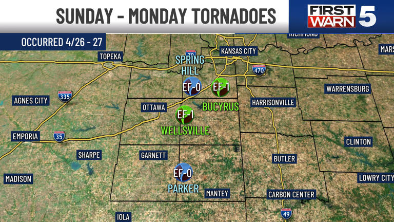 National Weather Service confirms 4 tornadoes from recent slew of storms