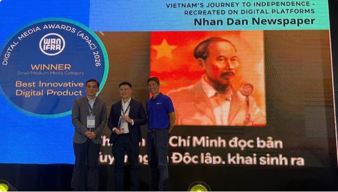 Báo Nhân Dân đoạt cú đúp tại giải Báo chí Kỹ thuật số châu Á 2026
