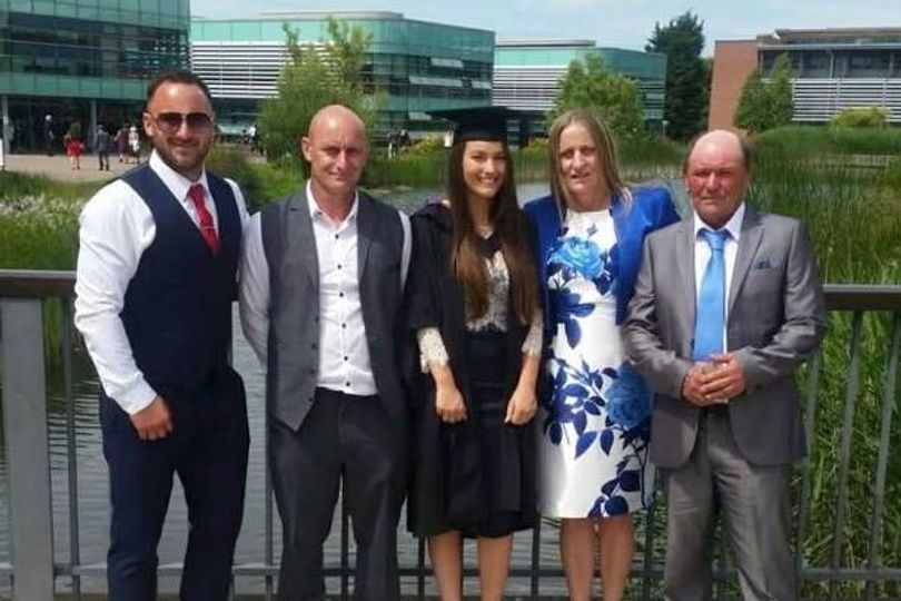 Damian Langley (second left)