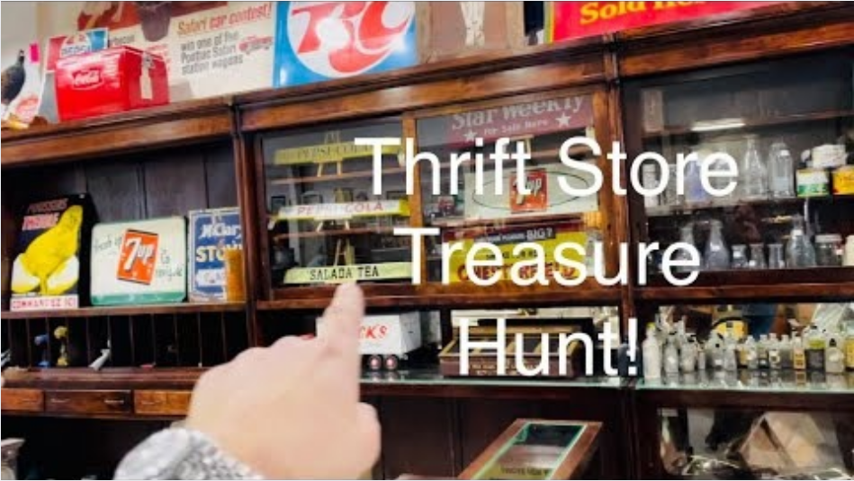 Thrift store treasure hunting for hidden gems and rare finds