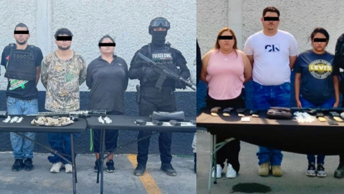 Detienen a tres hombres y tres mujeres con armas largas y droga en ...