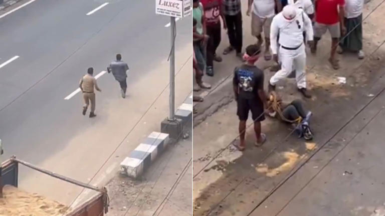 A normal day in India: Kolkata man throws rocks at cars, tries to flee ...