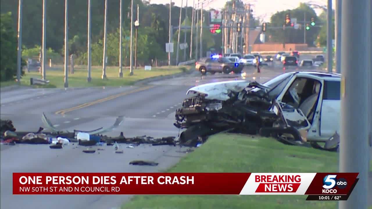 One person is dead after crash in northwest Oklahoma City, police say
