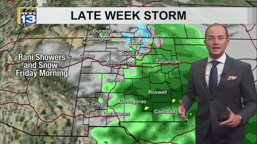Storm system brings rain and mountain snow by Friday