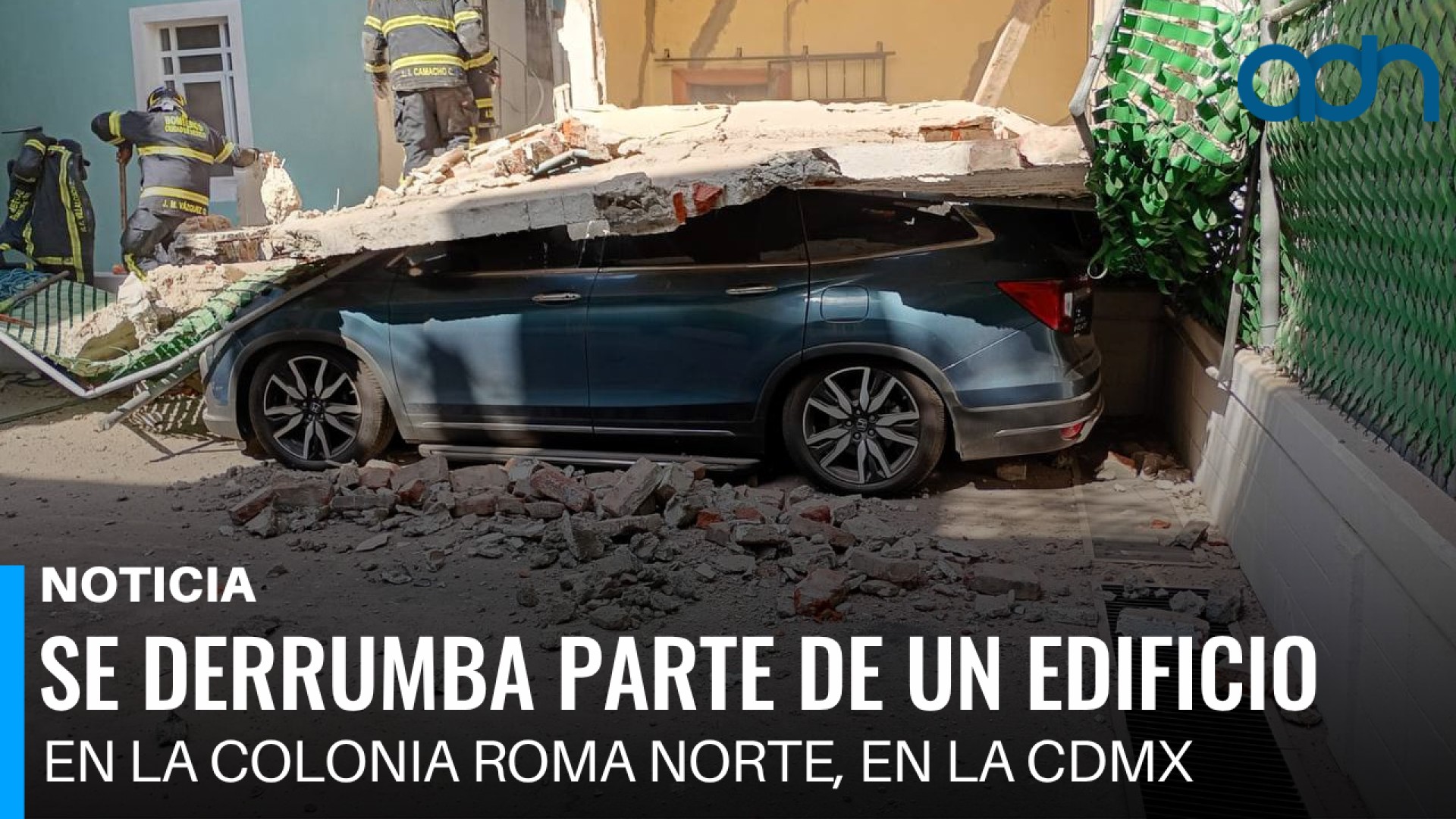 Se derrumba parte de un edificio en la colonia Roma Norte, en la CDMX